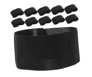Housoutil 20 Brassards de Deuil Noirs Élastiques 5x30 Cm pour Funérailles et Événements Sportifs, Accessoires Respectueux pour Groupe de Deuil et Insignes Funéraires