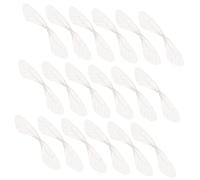 Housoutil 20 Pièces de Libellule Simulées Blanches Accessoires Chics pour Boucles Oreilles et Décorations Diy Fournitures pour Bijoux et Coiffures Élégantes