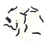 Housoutil 20 Pièces Parodique Faux Asticots en Caoutchouc pour Farces Amusantes, Décorations d'halloween et Ambiance Festive D'april Fools' Day Couleur Aléatoire
