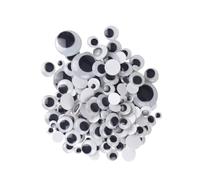 Housoutil 200 pièces Yeux Autocollants Ronds pour Artisanat DIY Accessoires de Fabrication de Poupées Yeux Amigurumi Faciles à Utiliser Appliquer