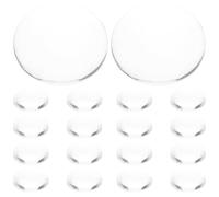 Housoutil 20pcs Cabochons Ronds Verre Transparent Palette Ongles Nail Art Pour Vernis Gel, Présentoir De Couleur, Usage Personnel