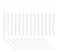 Housoutil 24 Pièces Pendentif Glaçon de Noël Réaliste en Acrylique, | Texture Transparente, Pose Rapide, Résiste au Froid au Jaunissement, pour Halls D'hôtel et Espaces Festifs