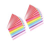 Housoutil 25 Feuilles Détiquettes Adhésives Rectangulaires Colorées Autocollants de Couleur pour Organisation Marquage Scrapbooking et Fournitures Scolaires et Bureau Couleurs