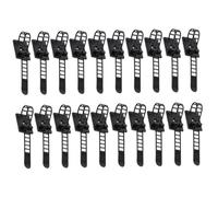 Housoutil 25 pièces Clips Adhésifs pour Câbles Réglables Attaches Câbles de Gestion pour Bureau Supports de Fils Flexibles et Pratiques Installation Facile Couleur Classique Lot