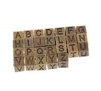 Housoutil 26 pièces Perles Lettres Carrées Vintage A-z pour Bijoux DIY Breloques Alphabet Alliage avec Grand Trou Perles Spacer pour Bracelets Colliers et Porte-clés