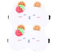 Housoutil 2pcs Cache-yeux de Sommeil pour Femmes et Adultes en Velours Confortable Aide à S'endormir Plus Vite Design Adorable pour Sieste et Voyage Style Aléatoire