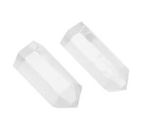 Housoutil 2pcs Hexagonal Crystal Columns 5-6cm, Natural Gemstones for Meditation and Home Decoration, Enhance Energy Flows with Elegant Sixsided Structure