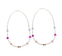 Housoutil 2pcs Lanières de Masque en Acrylique pour Garçon et Filles, Design Mode, Cordon Anti-perte pour Masque, Adapté aux Chapeaux et Lunettes