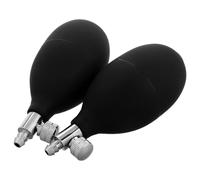 Housoutil 2pcs Pompe à Bulbe de Gonflage avec Soupape de Décharge en Pvc, Gonfleur Manuel Confortable pour Tensiomètres et Coussins de Massage, Usage Domestique Noir