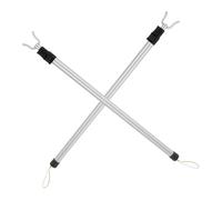 Housoutil 2pièces Barre de Séchage Rétractable Lot de Tringle à Linge Télescopique et Réglable pour Intérieur et Extérieur Barre Étendage sans Installation de Perçage