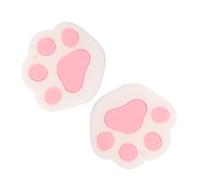 Housoutil 2pièces Cache-clés Silicone Forme Patte De Chat Pour Protection Clés Identification Étiquettes Blanc Lot