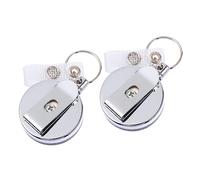 Housoutil 3 Ensembles Enrouleur De Badge Rétractable Avec Clip Pour Cartes Identité Porte Badge Noir Pour Personnel Hôpital Et Bureau 2 Pièces * 3