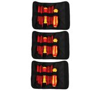 Housoutil 3 ensembles Jeu de Tournevis pour Électricien Kit Complet pour Réparation et Maintenance Sécurité Électrique avec Isolation Renforcée de Transport Pratique pour Usage Domestique