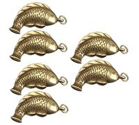 Housoutil 3 Ensembles Porte Clés Laiton Forme De Carpe Lot De Ornement Décoratif Pour Sacs Clés Téléphones Fortune 2 Pièces * 3