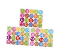 Housoutil 3 feuilles Autocollants Chiffres Ronds Adhésifs Résistants Chaleur pour Organisation de Bureau de Fichiers et Numérotation de Sièges Étiquettes Colorées pour Planificateurs et