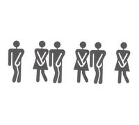 Housoutil 3 Paires Plaques de Toilette Acier Inoxydable Noir Panneaux Identification Wc Hommes et Femmes Signalétique Salle de Bain et Facile à Installer pour Maison et Commerce