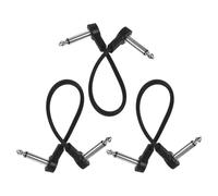 Housoutil 3 Pièces Câble Patch Pédale Guitare 1/4 Pouce Angle Droit Mono | Pédales D’effets, Usage en Concert et Pratique Quotidienne, Cuivre Pur, Blindage Serré
