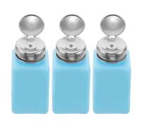 Housoutil 3 Pièces Distributeur à Pompe à Pression Anti Statique Bouteille de Laboratoire Portable 180ml en Acier Inoxydable et Plastique pour Usage en Laboratoire et Voyage