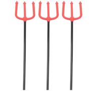 Housoutil 3 Pièces Fourche de Diable Noire en PE pour Garçon et Filles, Trident Créatif pour Halloween et Fête Treat-Or-Trick, Cosplay Original et Accessoire de Soirée Couleur Aléatoire