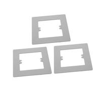 Housoutil 3 pièces Lot de Caches Prises Murales Décoratifs PC Plaque Obturation Trou Mural pour Interrupteur et Prise Couverture Murale Simple à Installer Gris Design Polyvalent pour