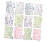 Housoutil 3 Pièces Séparateurs de Classeur PP Transparente avec Étiquettes Index Colorées Assortiment de Dividers pour Organisation et Rapide