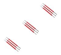 Housoutil 3 Pièces Set Outils de Sculpture Acier Inoxydable pour Argile et Poterie Kit de Modelage avec Têtes Doubles Rouge