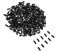 Housoutil 300 Pièces Capuchon de Sécurité pour Fils Cache-vis PVC Noir 4,5x17mm pour Tuyaux de Pompe à Air et Canalisations D'aquarium, Aquarium de Bureau et Bac Marin