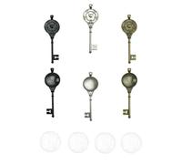 Housoutil 36pcs Supports de Clés Anciennes en Alliage Rétro Chic, Accessoires Pratiques pour Porte-clés Photo et Décoration Vintage Industrielle