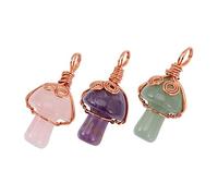 Housoutil 3pièces Pendentifs Champignons Cristal Lot Pour Création De Bijoux Pendentifs Cristal Pour Bijoux