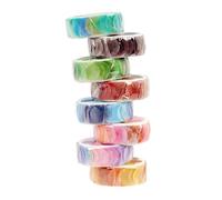 Housoutil 4 Ensembles Autocollants Ronds Décoratifs À Pois Washi Stickers Pour Scrapbooking Et Événements Spéciaux 8 Rouleaux*4
