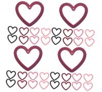 Housoutil 4 Ensembles Pendentif D'amour Émail Charme De Coeur D'or Collier Cœur En Forme De Flocage Charmes De Coeur Pendentifs Coeur D'amour Accessoires Bijoux Coeur Résine 8 Pièces * 4