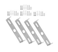 Housoutil 4 ensembles Support Fixation Plafonnier Équerres Montage Plafond avec Vis Plaque Suspendre Lustre pour Lampe Murale Installation Facile Argenté