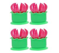 Housoutil 4 Moules à Pâtisserie Baozi Rouges, Outil Manuel pour Fabrication de Brioches Vapeur, Raviolis et Petits Pains, Kit la Cuisine Maison, Réutilisable et Facile à Nettoyer,