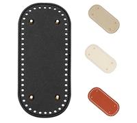 Housoutil 4 Pièces Base de Paquet Ovale en Pu avec 52 Trous pour Paquet à Main DIY Support Robuste et Couture Flexible pour Projets Faits Main et Voyage