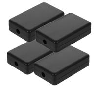 Housoutil 4 pièces Boîte de Jonction Plastique Noire pour Câbles Électriques Protection Pcb Résistante Aux Chocs et Isolante pour Éclairage Extérieur et Projets DIY