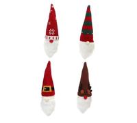 Housoutil 4 Pièces Cache Bouteille de Vin GNOME Housse Décorative pour Bouteille Décoration Festive de Noël Accessoire de Vin et Cidre