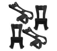Housoutil 4 Pièces Cage à Pédales en Plastique Noir pour Vélo d'exercice Sangles Réglables, Cale-Pieds Confortables pour Cyclisme en Extérieur, Installation Facile et Performance Améliorée
