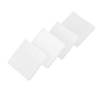 Housoutil 4 Pièces Coussin Machine à Laver Rondelle De Tapis Antidérapant Mini-machine à Laver Laveuse Sécheuse Support De Machine à Laver Mousse Insonorisée Gel De Silice Blanche