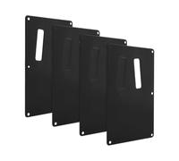 Housoutil 4 Pièces Couvercle Arrière Noir pour Guitare Électrique Sq St, Cache Cavité de Ressort, Design à Fente, en Plastique avec Finition Mate, Stabilise le Système