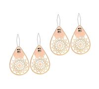 Housoutil 4 Pièces Enfile Aiguilles Cuivre Outils de Couture pour Doigts Enfileur à Conception Creuse Mandala Outils de Couture DIY Couleur Rose Doré