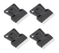 Housoutil 4 Pièces Grattoir Décapant Autocollants avec Lame Remplaçable Outil Nettoyant Compact pour Vitres Carreaux et Pare-brise Poignée Antidérapante Ergonomique