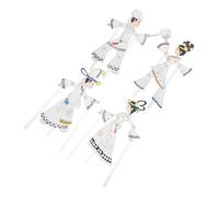 Housoutil 4 Pièces Kit DIY de Figurines de Marionnettes Chinoises Traditionnelles à Peindre Jeu Ombres pour Garçon Fille Développement des Compétences et Interaction Familiale