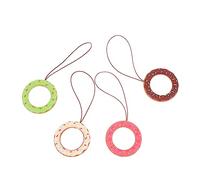 Housoutil 4 pièces Lanières de Téléphone Silicone Anneaux de Téléphone Colorés Rose Beige Vert Accessoires Pratiques pour Smartphones et Appareils Photo