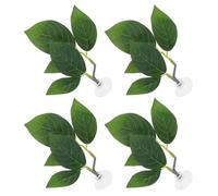 Housoutil 4 Pièces Plante D’Aquarium à Ventouse, Aspect Réaliste | Pose Stable sur Vitre, Usage Longue Durée sous L’eau, Décor Discret pour Nano Bac et Terrarium