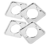 Housoutil 4 pièces Plateau de Récupération Huile pour Cuisinière à Gaz Inoxydable Protège Brûleur Carré Couvercles de Poêle pour Éviter Éclaboussures et Faciliter Nettoyage Cuisine