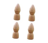 Housoutil 4 Pièces Poupées à Peindre Kit Créatif Écologique pour Loisirs Manuels Garçon Fille Accessoires Diy Durables et Naturels Éducatif pour Garçon Fille