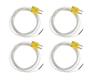 Housoutil 4 Pièces Sonde Thermocouple pour Mesure Industrielle Rapide | Fibre de Verre et Abs, Connecteur Mini, Plage Étendue, Compatibilité, Réponse Rapide
