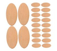 Housoutil 40 pièces Lot de Ovales pour DIY Supports Naturels à Peindre Graver et Décorer Formes Ovales Élégantes pour Projets Créatifs et Décoration Maison