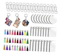 Housoutil 40ensembles Porte-clés à Sublimer Diy Supports Imprimables Pour Créer Des Clés Personnalisées