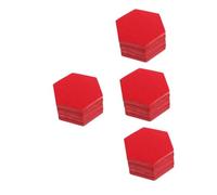 Housoutil 48 Pièces Panneaux Muraux Hexagonaux Feutre Autocollants Tableau Mémo Décoratif Auto Adhésif pour Salon Bureau et Chambre Panneaux Isolants et Polyvalents Feutre Rouge